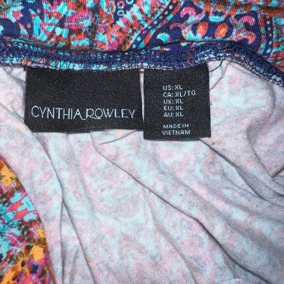 Cynthia Raleigh women’s  XL bohemian geometric stretchy foldover Maxi Skirt ￼ - Picture 6 of 7